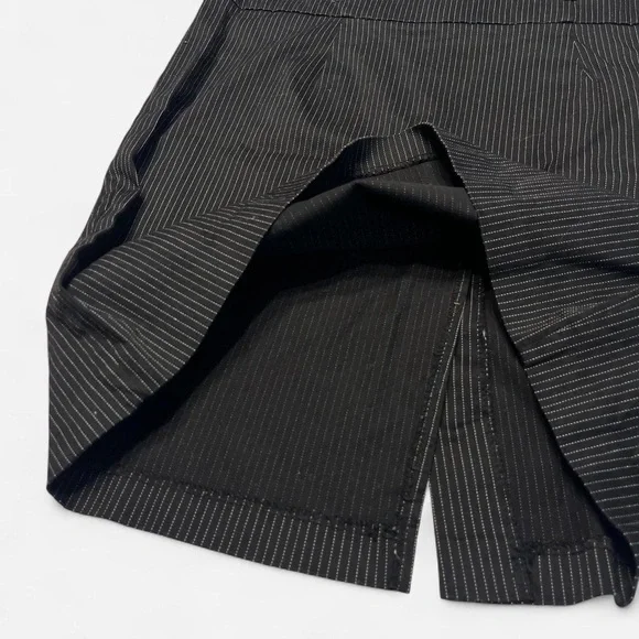 Y2K Pinstriped Midi Pencil Skirt Size 13 Office Siren Preppy Academia - Picture 2 of 5
